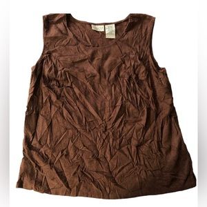 Women White Stag Size 16W Brown Color Sleeveless Top - 0678